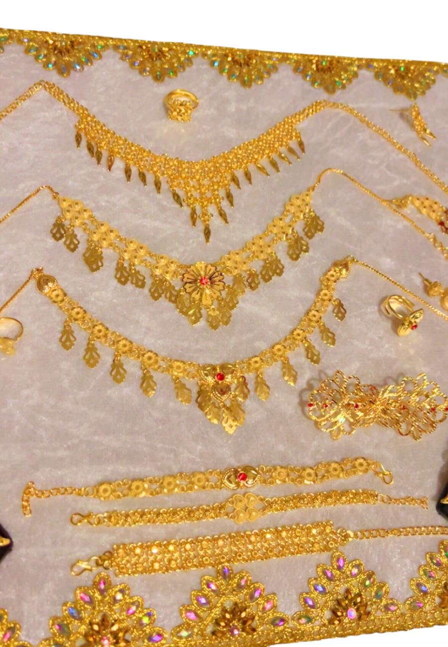 panneau +bijoux plaque or déjà fixé et emballé