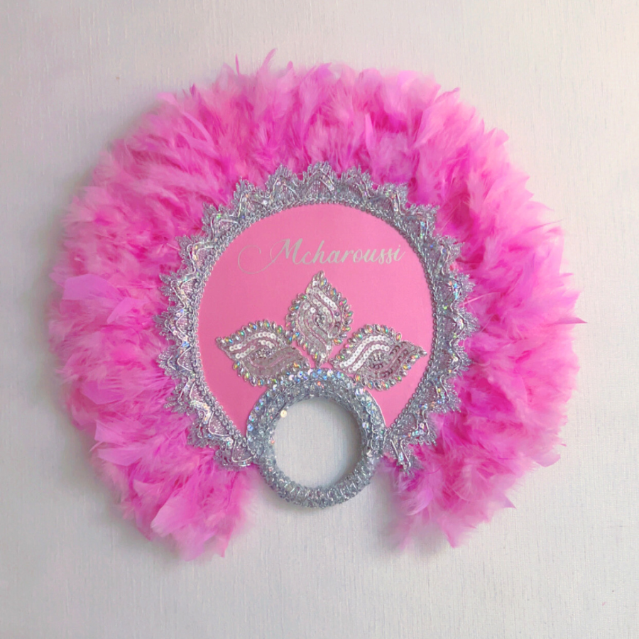 Éventail MCHAROUSSI rose