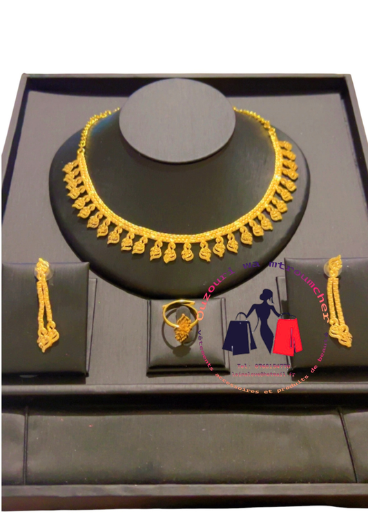 ensemble bijoux plaque or