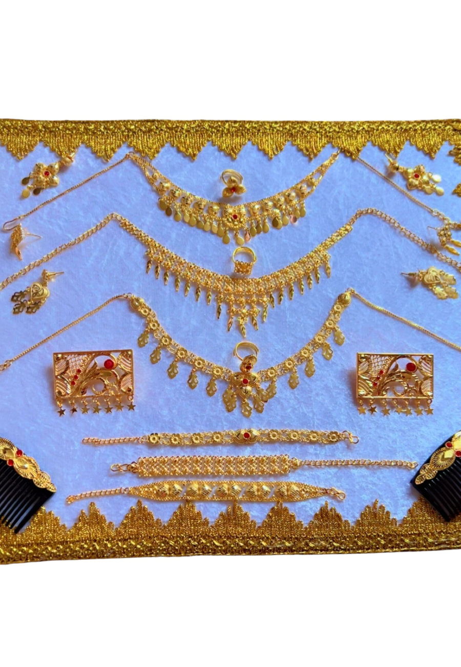 panneau + bijoux plaque or déjà fixé et emballé
