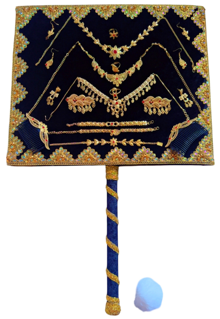 panneau + bijoux plaque or déjà fixé et emballé