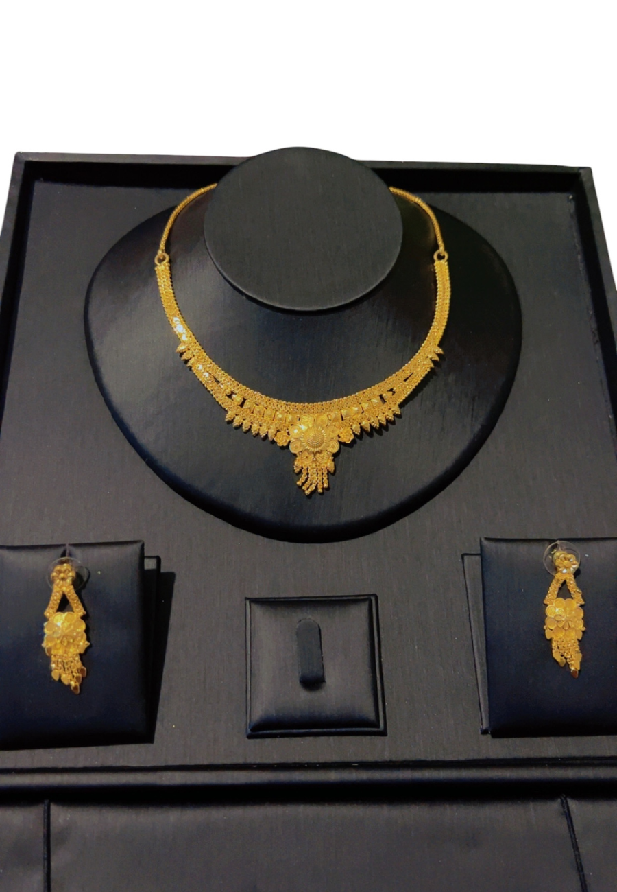 ensemble bijoux plaque or