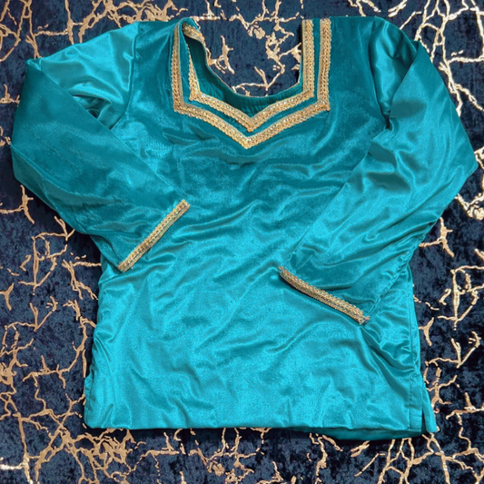 body velour bleu turquoise