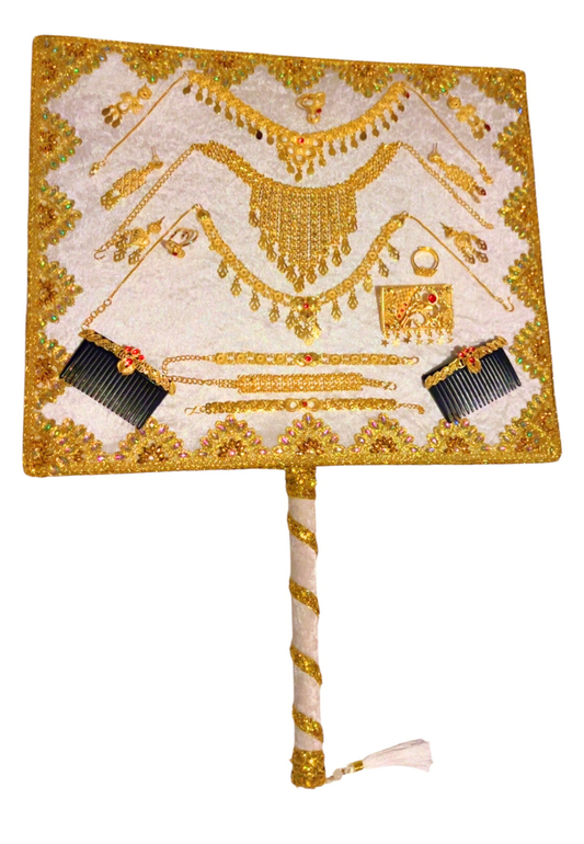 panneau +bijoux plaque or déjà fixé et emballé