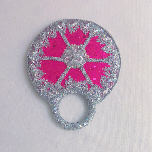 éventail sans plume rose vif
